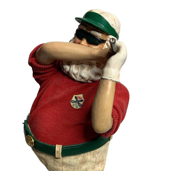Vintage 2000 Santa Claus 10" Statue Christmas Golf Hand Painted 3-D Holiday Gift - Picture 3 of 13